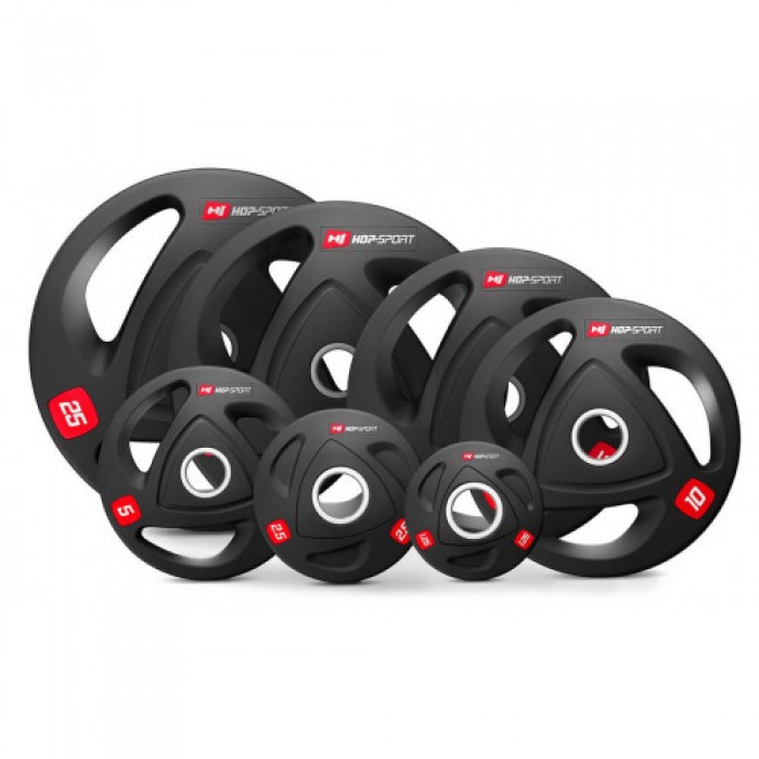 Диск олимпийский обрезиненный Hop-Sport 20 кг d - 50 мм