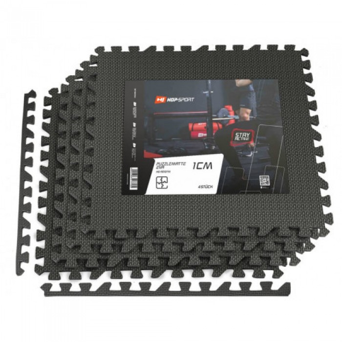 Мат-пазл Hop-Sport EVA 1cm HS-A009PM - 4 части черный Мат-пазл Hop-Sport EVA 1cm HS-A009PM - 4 части черный