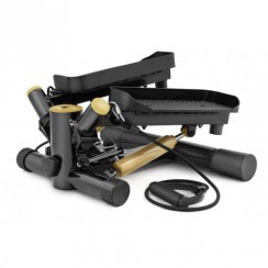 Мини степпер Hop-Sport HS-035S Joy с экспандерами золотистый