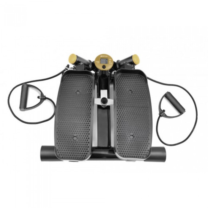 Мини степпер Hop-Sport HS-035S Joy с экспандерами золотистый