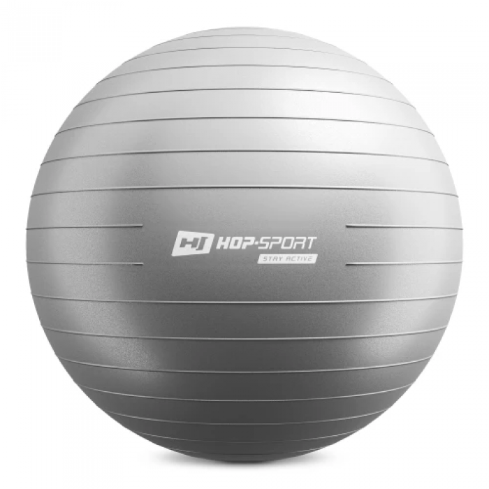 Фитбол Hop-Sport 85см серебристый + насос 2020