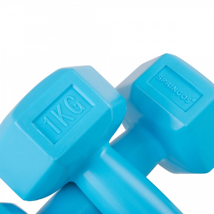 Гантелі для фітнесу Springos Hex 2 x 1 кг FA1030