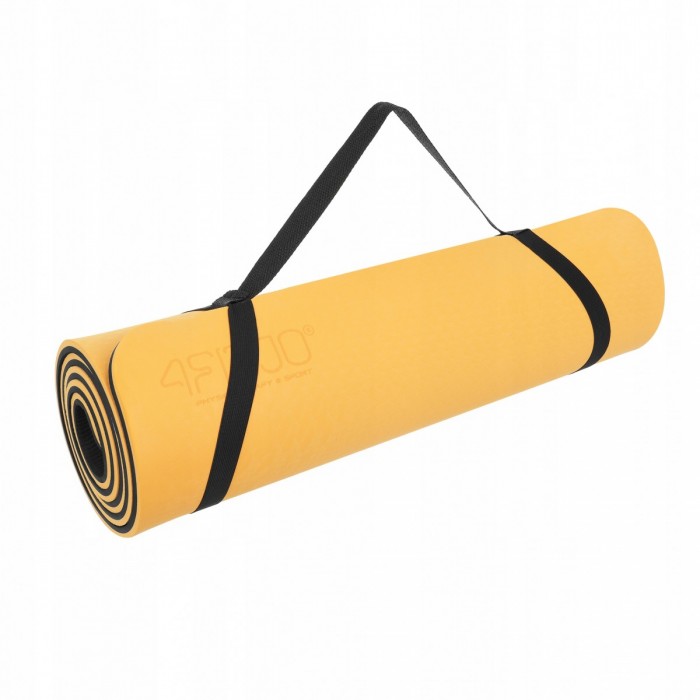 Коврик для фитнеса 4FIZJO TPE 1 см 4FJ0201 Orange/Black