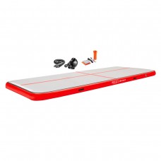 Мат надувной гимнастический 4FIZJO Air Track Mat 600 x 200 x 20 см White/Red (P-5907739312044)