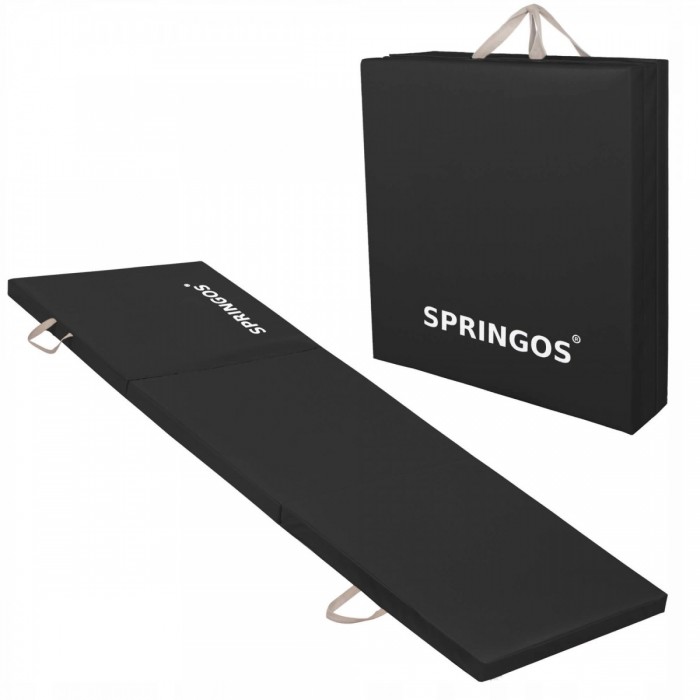 Мат гимнастический складной Springos 180 x 60 x 3 cм FA0060 Black