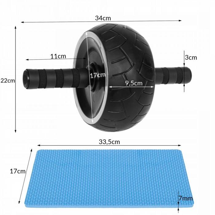 Ролик (колесо) для преса Springos AB Wheel FA5030 Black / Grey