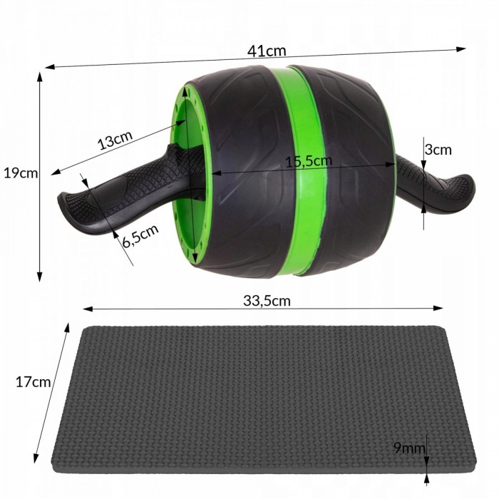 Ролик (колесо) для преса з поворотним механізмом Springos AB Wheel FA5010 Black / Green