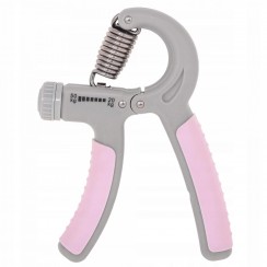 Эспандер кистевой пружинный с регулируемой нагрузкой Springos 20-50 кг FA0200 Grey/Pink