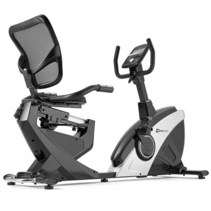 Горизонтальный велотренажер Hop-Sport HS-070L Helix серебристый iConsole+