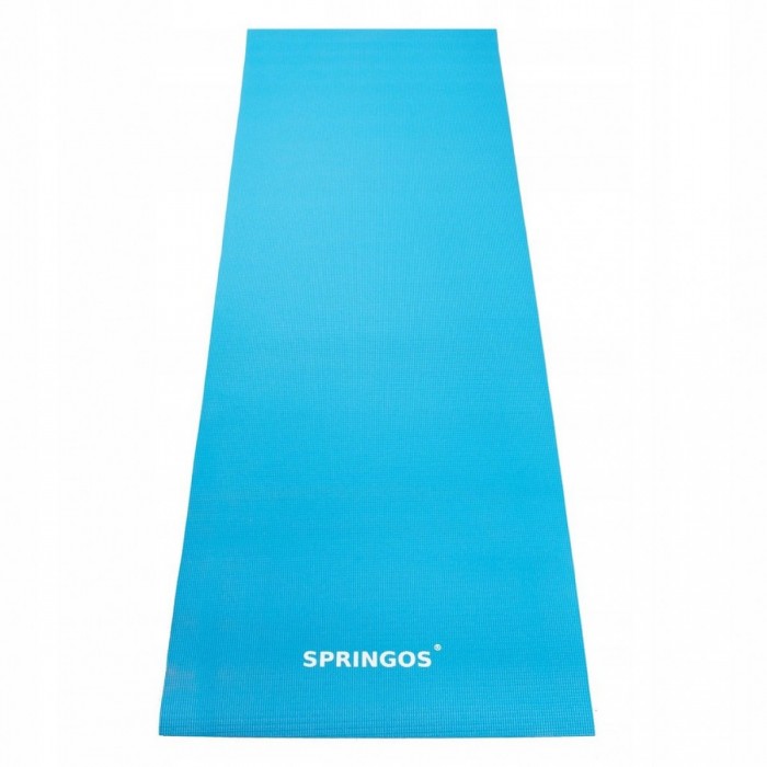 Мат для йоги та фітнесу Springos PVC 4 мм YG0035 Sky Blue