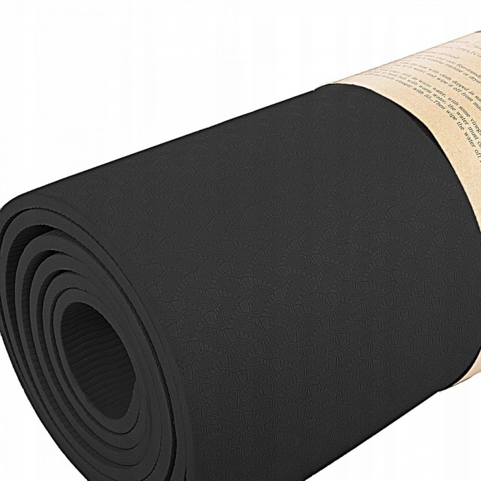 Килимок (мат) для йоги Springos TPE 6 мм YG0016 Black