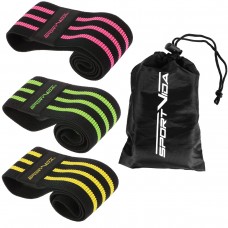 Набор тканевых резинок для фитнеса SportVida Hip Band 3 штуки SV-HK0365
