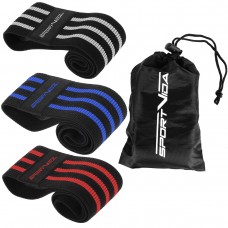 Резинка для фитнеса и спорта тканевая SportVida Hip Band 3 штуки SV-HK0366