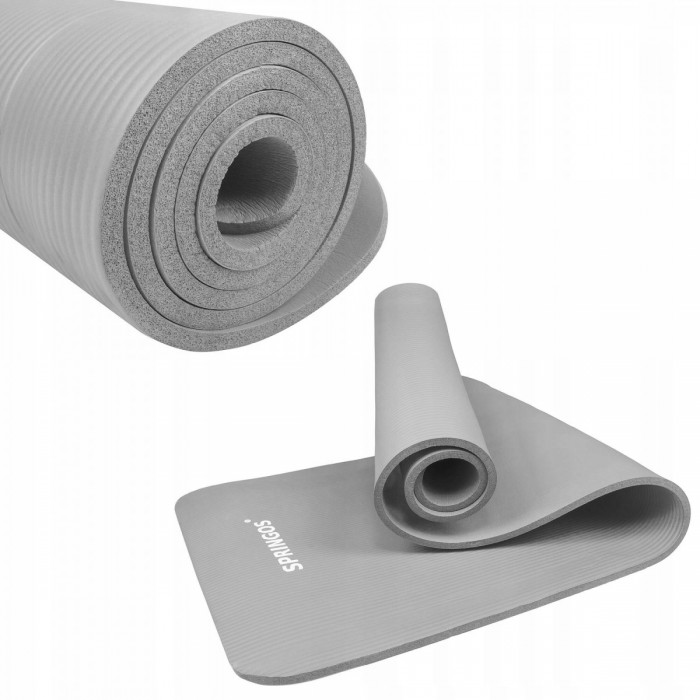 Килимок для фітнесу Springos NBR 1 см YG0032 Grey