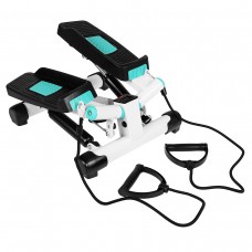 Степпер поворотный с эспандерами SportVida SV-HK0361 White/Turquoise