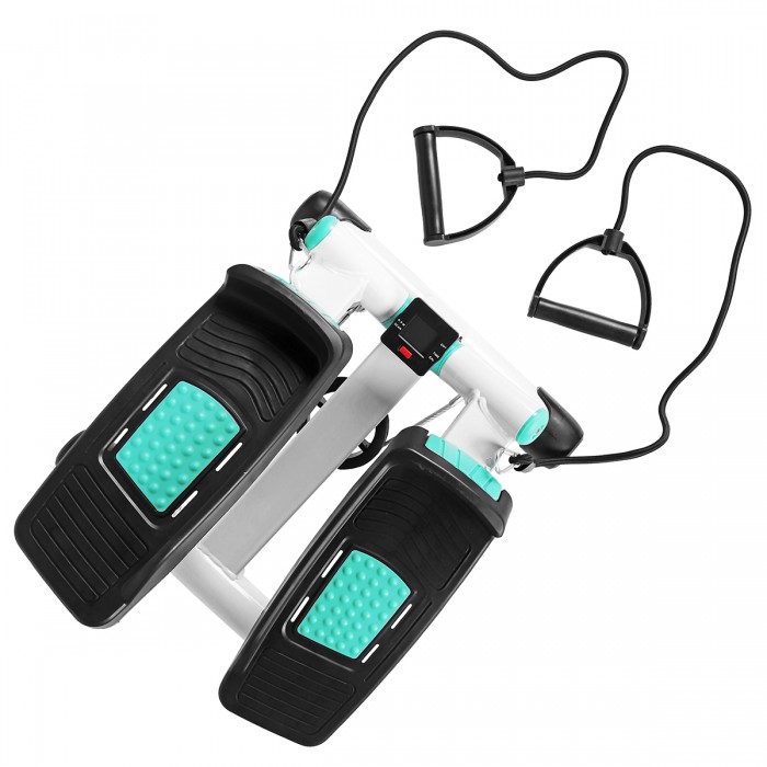 Степпер поворотный с эспандерами SportVida SV-HK0361 White/Turquoise