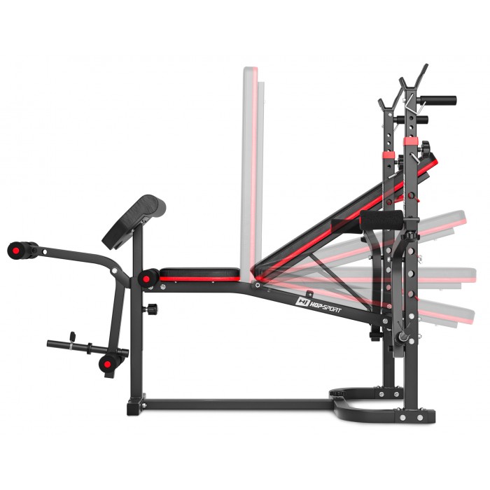 Похила лава для жиму універсальна Hop-Sport HS-1065HB Pro зі стійками з партою Скотта
