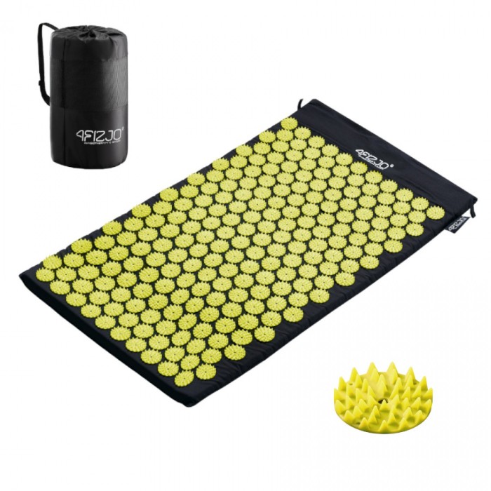Аплікатор Кузнєцова / Масажний килимок акупунктурний 4FIZJO 72 x 42 см 4FJ0231 Black / Yellow Аплікатор Кузнєцова / Масажний килимок акупунктурний 4FIZJO 72 x 42 см 4FJ0231 Black / Yellow