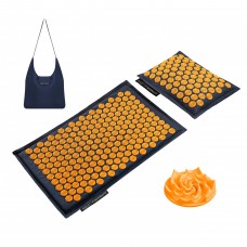 Коврик акупунктурный с подушкой 4FIZJO Eco Mat Аппликатор Кузнецова Navy Blue/Orange (P-5907739312143)