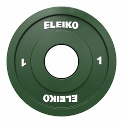 Олімпійський диск для змагань та тренувань 1 кг гумовий кольоровий Eleiko 124-0010R