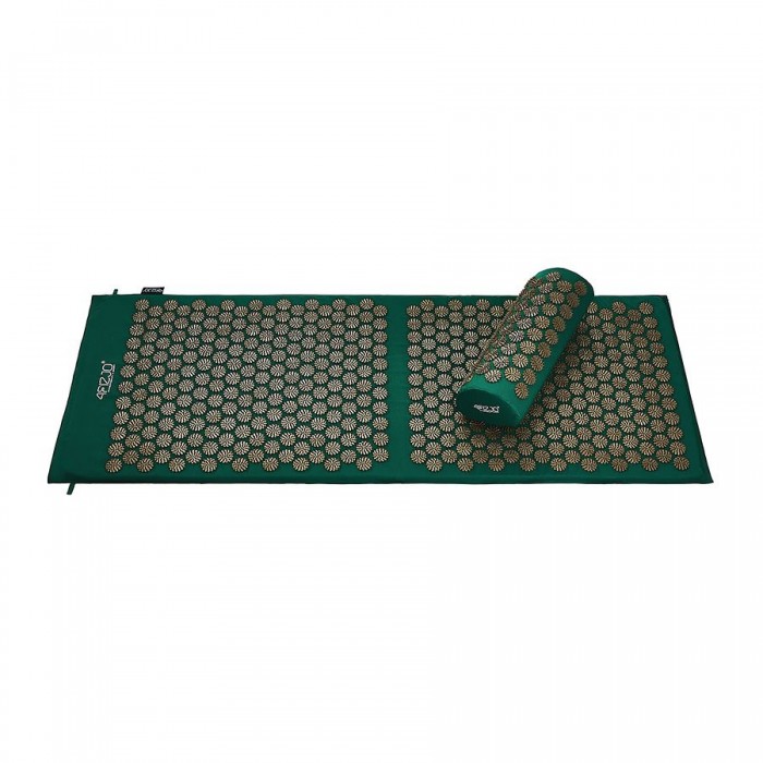 Килимок акупунктурний з валиком 4FIZJO Classic Mat XL Аплікатор Кузнєцова Navy Green/Gold (P-5907739313317)