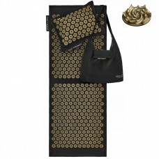 Коврик акупунктурный с подушкой 4FIZJO Eco Mat XL Аппликатор Кузнецова Black/Gold (P-5907739313591)