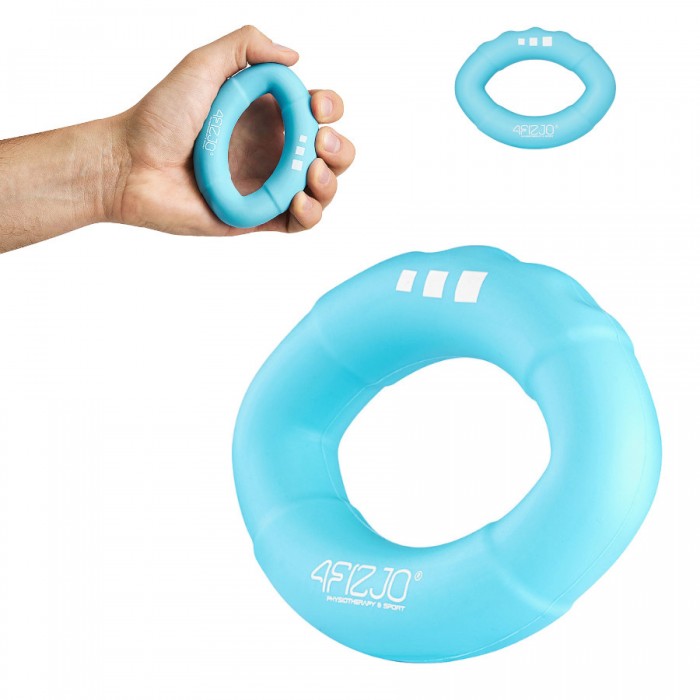 Еспандер кистьовий силіконовий 4FIZJO Medium 18 кг Sky Blue (P-5907739313744)