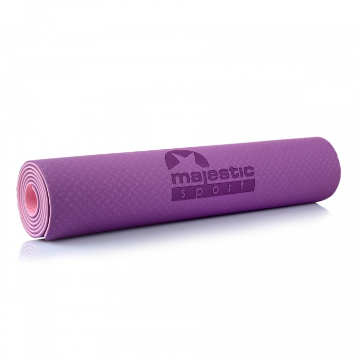 Коврик для йоги и фитнеса Majestic Sport TPE 6 мм GVT5010/P Purple/Pink
