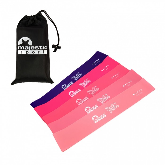 Набор резинок для фитнеса Majestic Sport Pink Power Mini Band 5 шт 5-25 кг GVR2008 Набор резинок для фитнеса Majestic Sport Pink Power Mini Band 5 шт 5-25 кг GVR2008