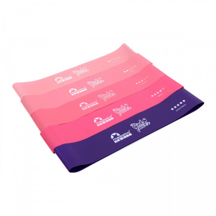 Набор резинок для фитнеса Majestic Sport Pink Power Mini Band 5 шт 5-25 кг GVR2008