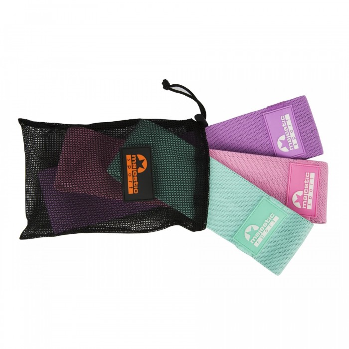 Резинки для фитнеса из ткани Majestic Sport Hip Band набор 3 шт 13-37 кг M-HB-4503