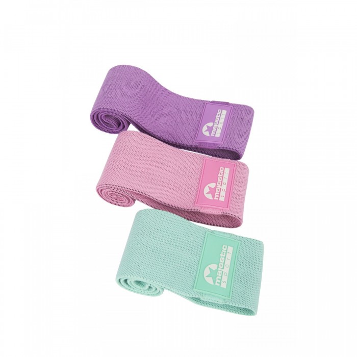 Резинки для фитнеса из ткани Majestic Sport Hip Band набор 3 шт 13-37 кг M-HB-4503