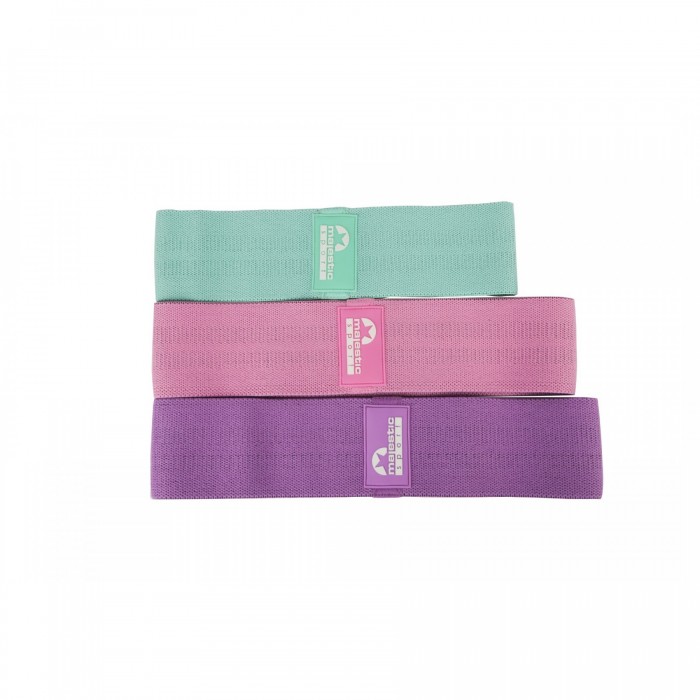 Резинки для фитнеса из ткани Majestic Sport Hip Band набор 3 шт 13-37 кг M-HB-4503