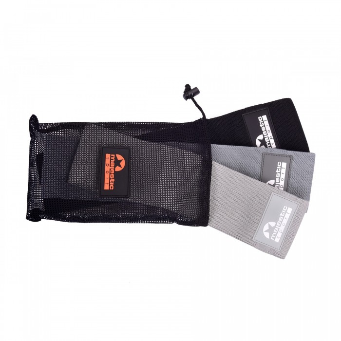 Резинки для фитнеса из ткани Majestic Sport Hip Band набор 3 шт 13-37 кг M-HB-4504