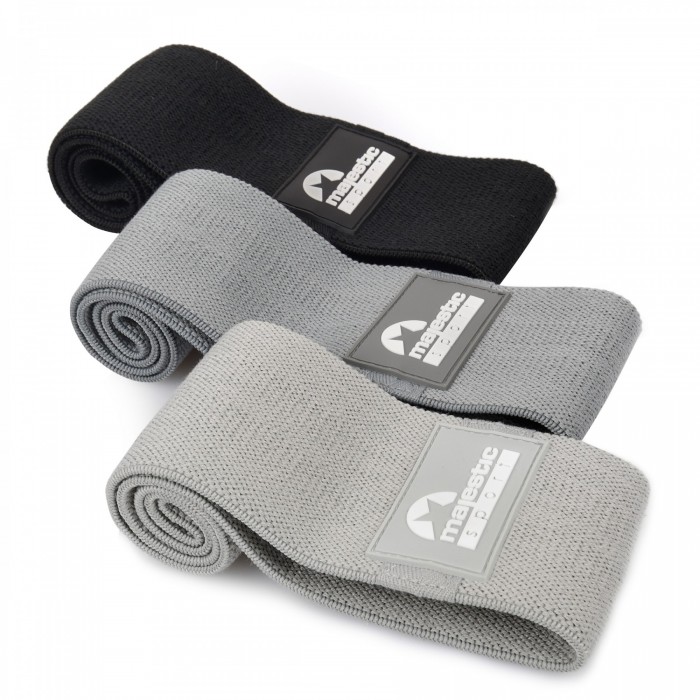 Резинки для фитнеса из ткани Majestic Sport Hip Band набор 3 шт 13-37 кг M-HB-4504