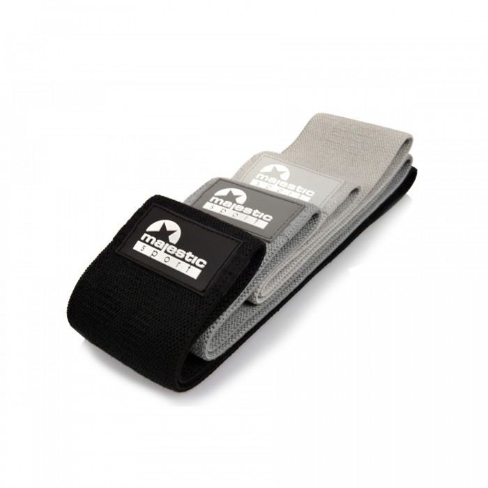 Резинки для фитнеса из ткани Majestic Sport Hip Band набор 3 шт 13-37 кг M-HB-4504