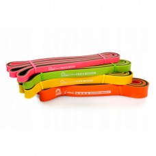 Резиновые петли для подтягиваний Majestic Sport Pro Power Band BiColor набор 4 шт 7-40 кг M-PB-4019
