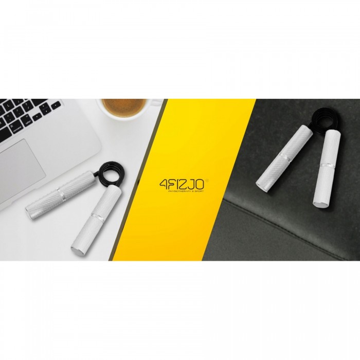 Еспандер кистьовий пружинний 4FIZJO 45 кг металевий Silver (P-5907739313386)