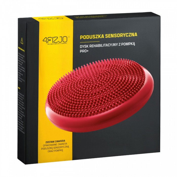 Балансувальна подушка-диск 4FIZJO PRO+ 33 см сенсомоторна, масажна Red (P-5907739314451)