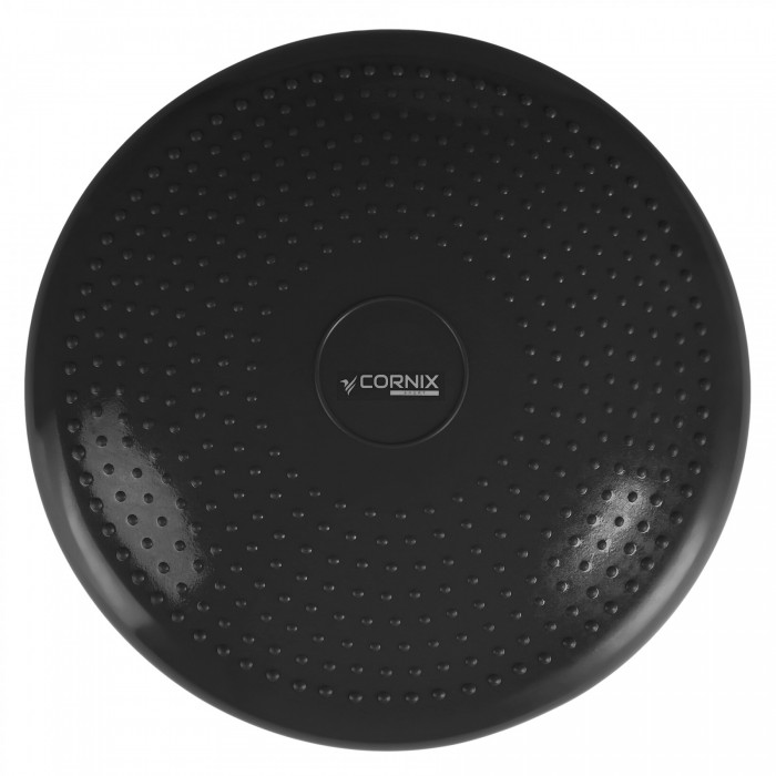 Балансувальна подушка-диск Cornix 33 см (сенсомоторна) масажна XR-0052 Black