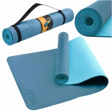 Коврик спортивный 4FIZJO TPE 4 мм для йоги 4FJ0334 Blue/Sky Blue