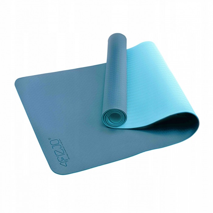 Коврик спортивный 4FIZJO TPE 4 мм для йоги 4FJ0334 Blue/Sky Blue