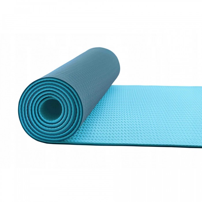 Коврик спортивный 4FIZJO TPE 4 мм для йоги 4FJ0334 Blue/Sky Blue