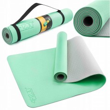 Коврик спортивный 4FIZJO TPE 4 мм для йоги 4FJ0335 Mint/Grey