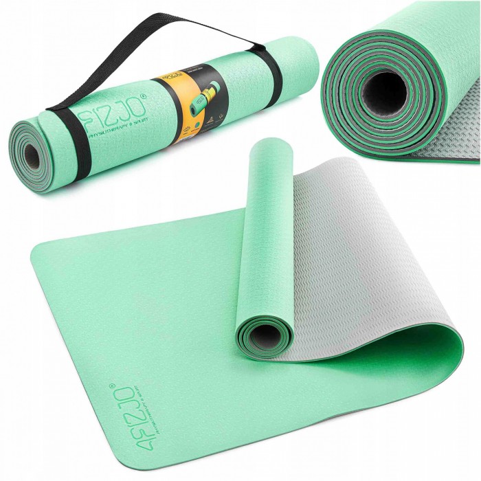 Коврик спортивный 4FIZJO TPE 4 мм для йоги 4FJ0335 Mint/Grey Коврик спортивный 4FIZJO TPE 4 мм для йоги 4FJ0335 Mint/Grey