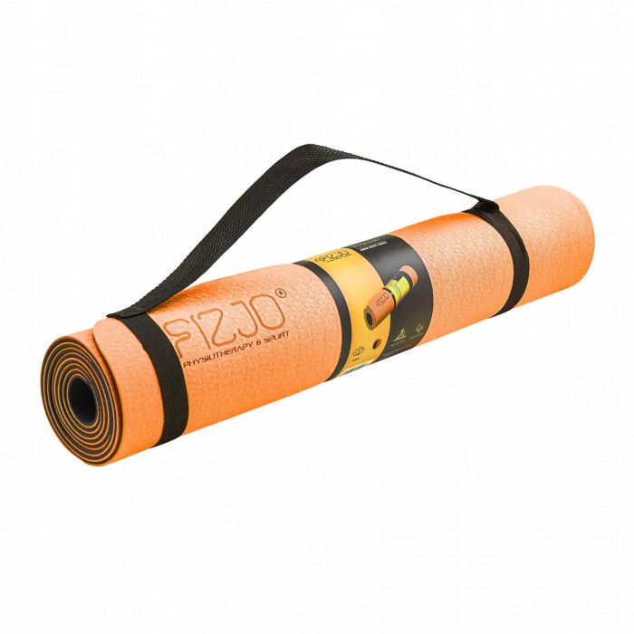Коврик спортивный 4FIZJO TPE 4 мм для йоги 4FJ0337 Orange/Black