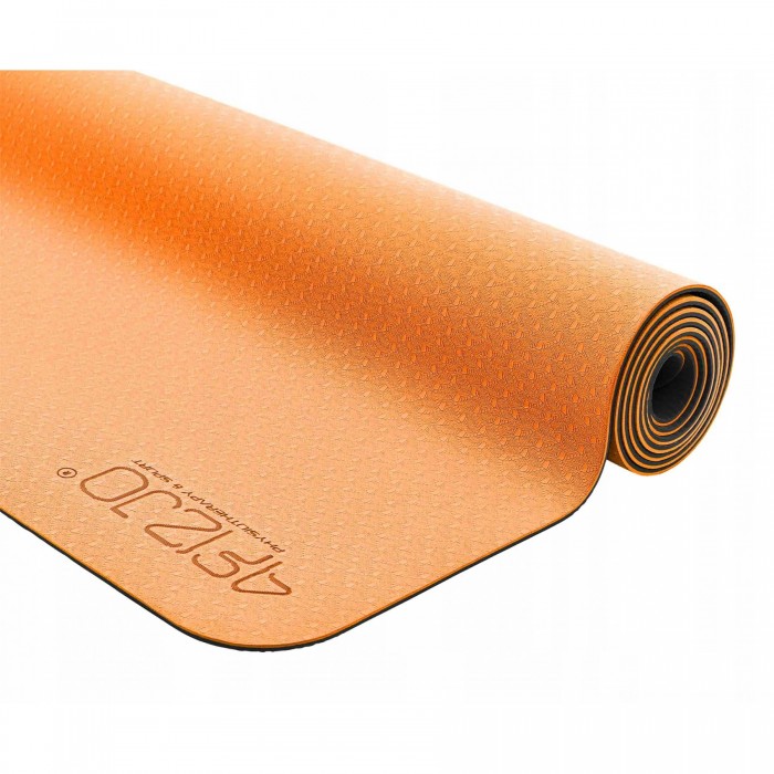 Коврик спортивный 4FIZJO TPE 4 мм для йоги 4FJ0337 Orange/Black