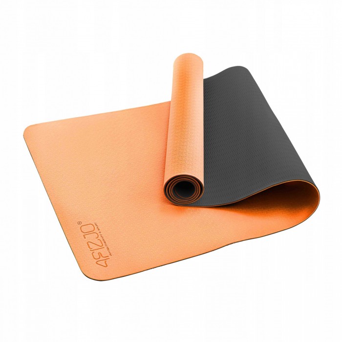 Коврик спортивный 4FIZJO TPE 4 мм для йоги 4FJ0337 Orange/Black