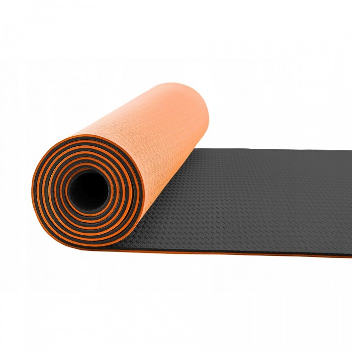 Коврик спортивный 4FIZJO TPE 4 мм для йоги 4FJ0337 Orange/Black