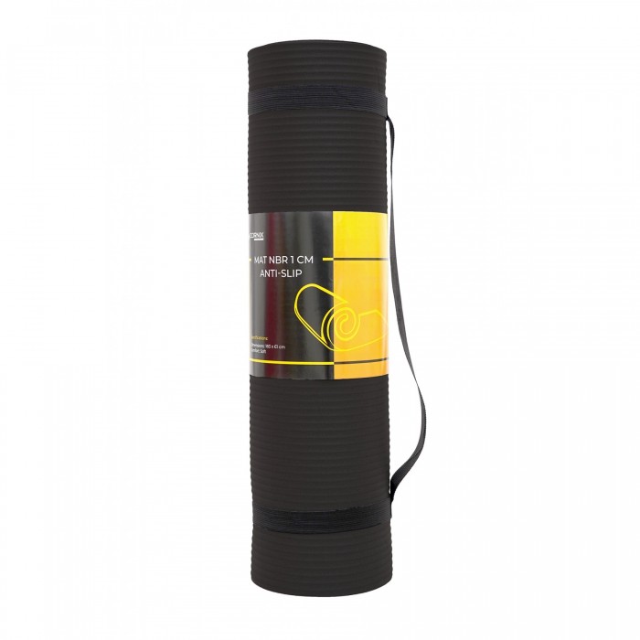 Килимок спортивний Cornix NBR 183 x 61 x 1 см для йоги та фітнесу XR-0013 Black
